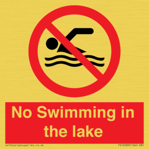 No Swimming in the lake